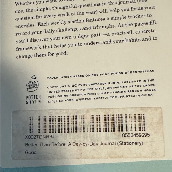 Better Than Before a day-by-day Journal - change habits • change your life - Picture 4 of 4